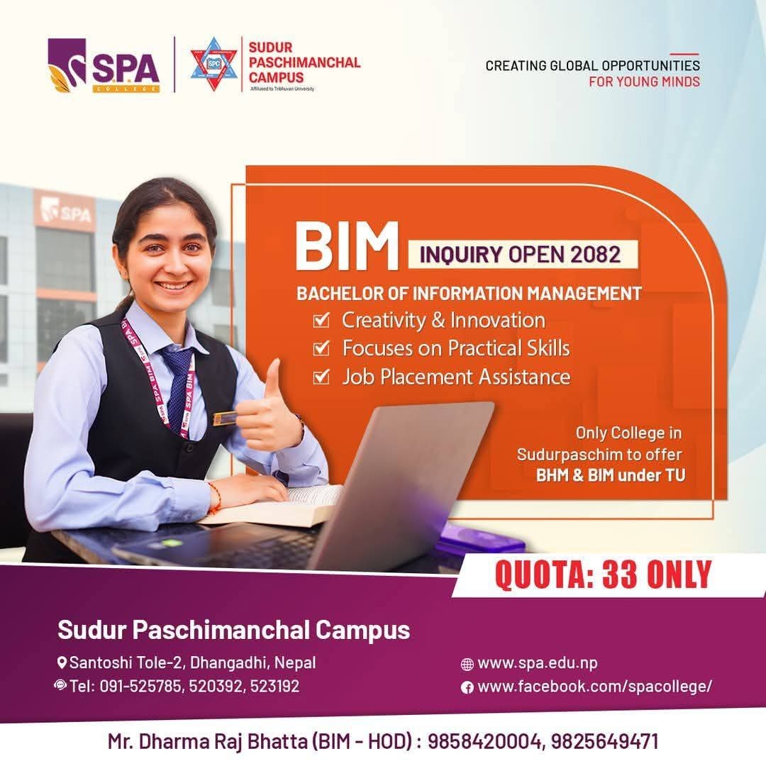 🎓 Admission Open for BIM – 2082 at SPA College!